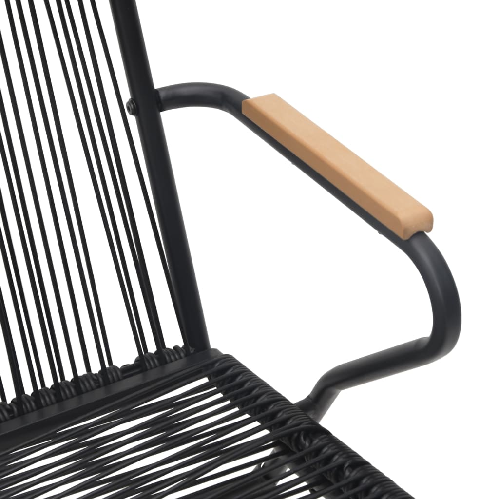 vidaXL Zahradní židle 4 ks černé 58 x 59 x 85,5 cm PVC ratan