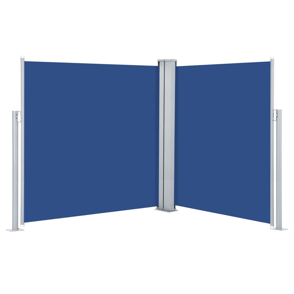 vidaXL Zatahovací boční markýza / zástěna modrá 160 x 600 cm