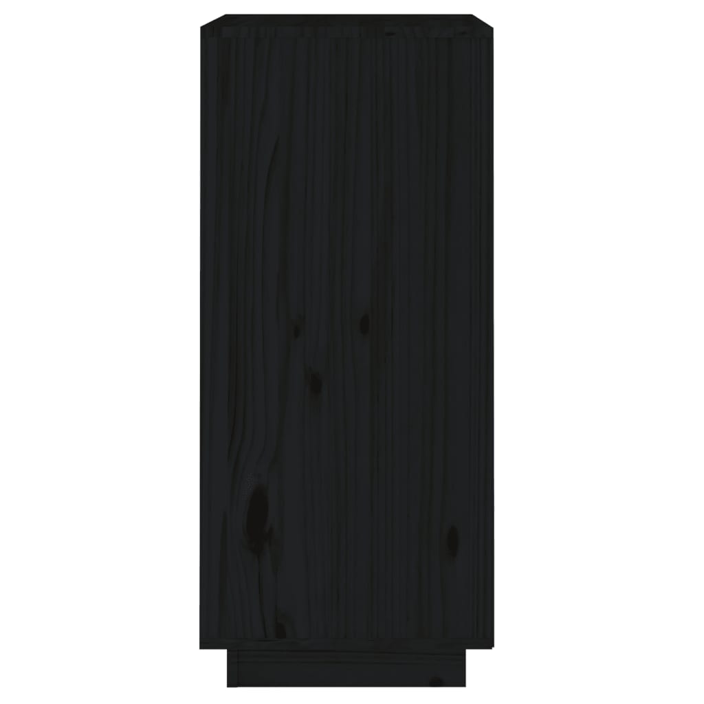 vidaXL Příborník černý 38 x 35 x 80 cm masivní borové dřevo