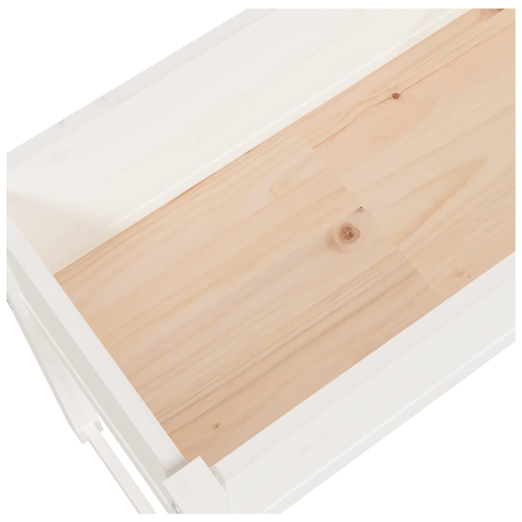 vidaXL Truhlík bílý 78x40x81 cm masivní borové dřevo