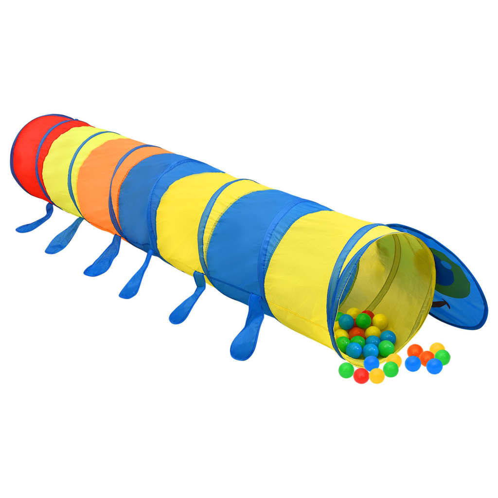 vidaXL Dětský tunel na hraní s 250 míčky vícebarevný 245 cm polyester