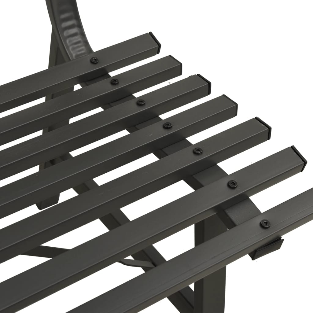 vidaXL Zahradní lavička 110 cm ocel černá