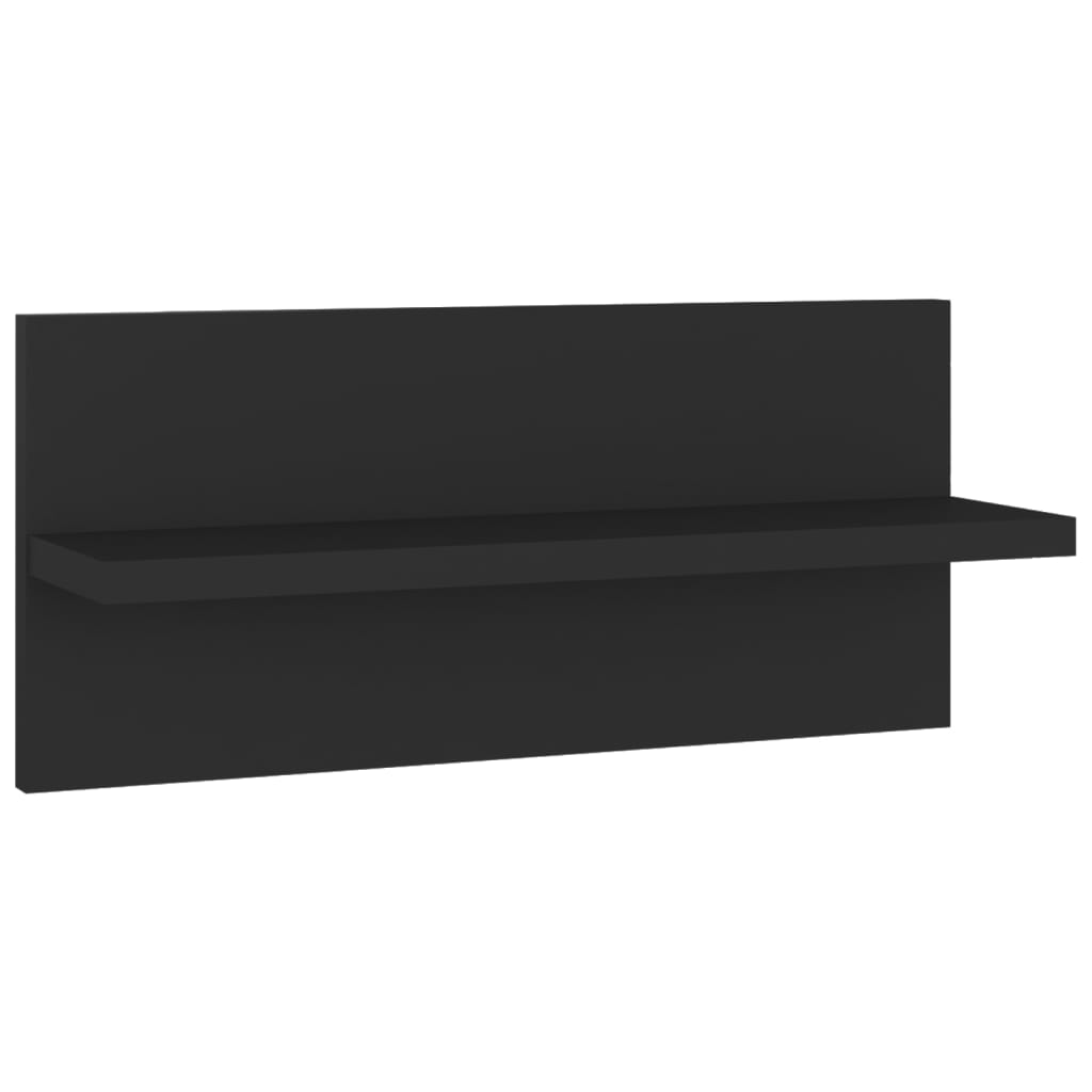 vidaXL Nástěnné police 4 ks černé 40 x 11,5 x 18 cm dřevotříska