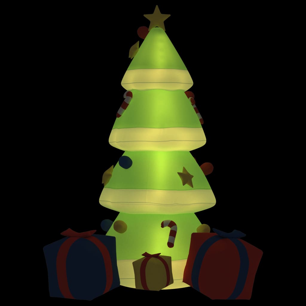 vidaXL Nafukovací vánoční stromek s LED diodami 240 cm