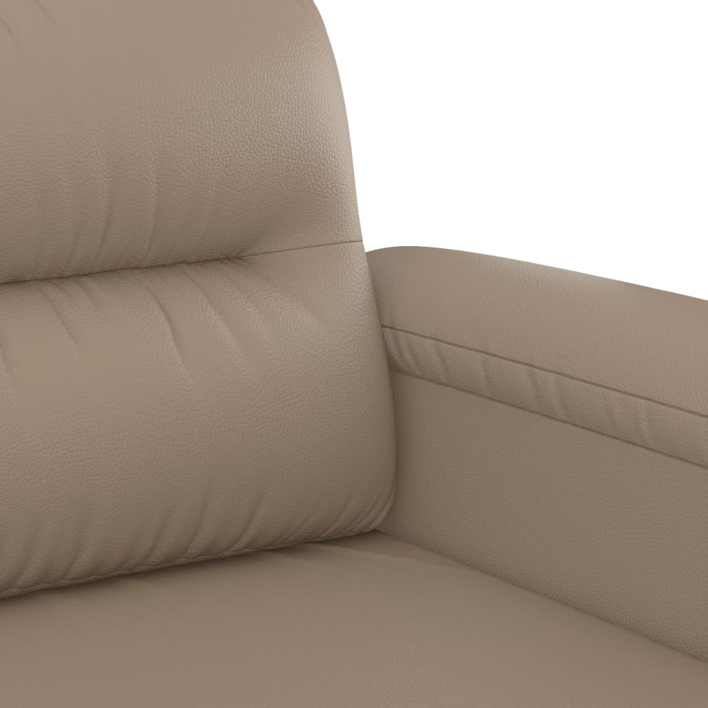 vidaXL 2dílná sedací souprava s poduškami cappuccino umělá kůže