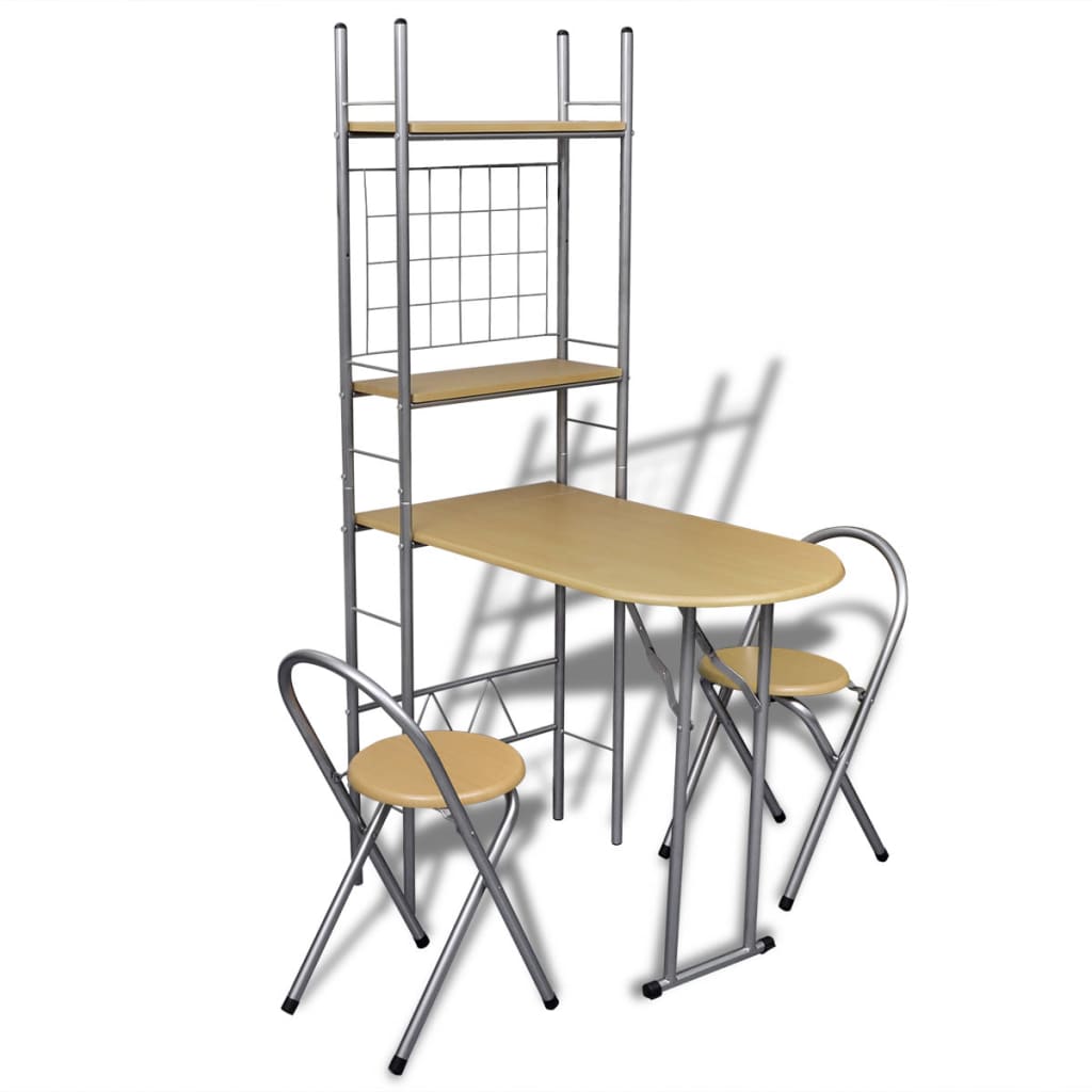 Skládací snídaňový set: barový stolek a 2 židle