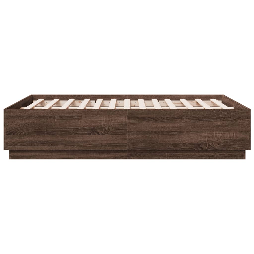 vidaXL Rám postele hnědý dub 120 x 190 cm kompozitní dřevo