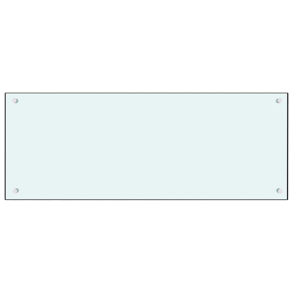 vidaXL Kuchyňský panel bílý 100 x 40 cm tvrzené sklo