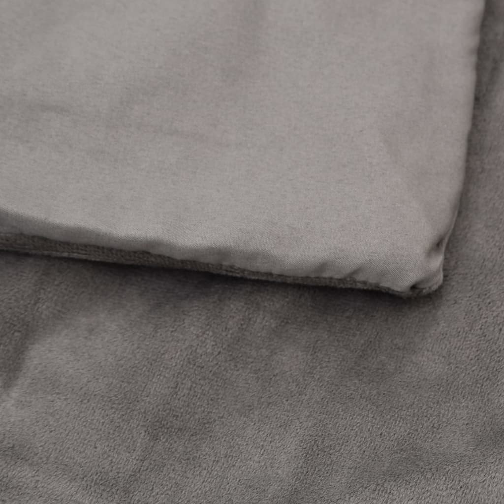 vidaXL Zátěžová deka s povlečením šedá 138 x 200 cm 10 kg textil