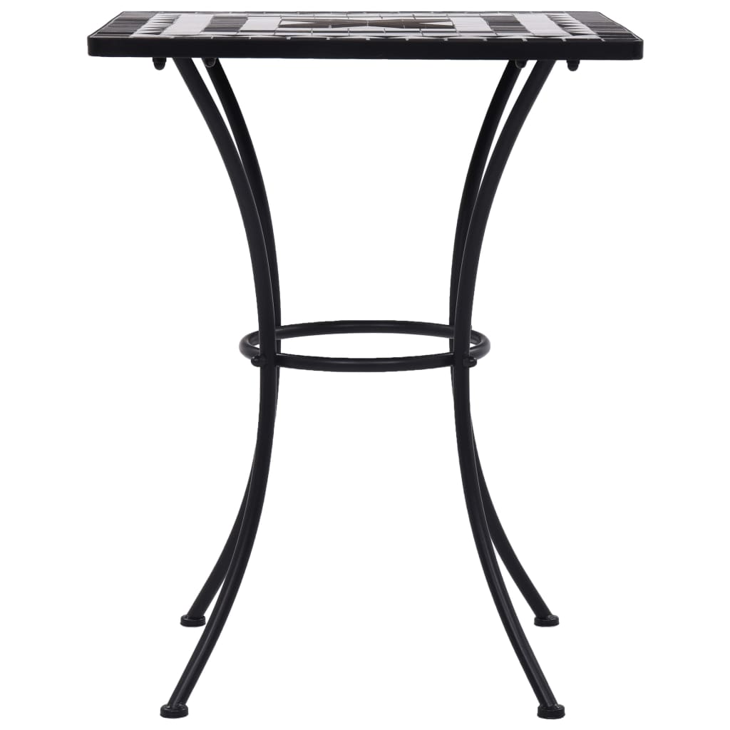 vidaXL Mozaikový bistro stolek černobílý 60 cm keramika