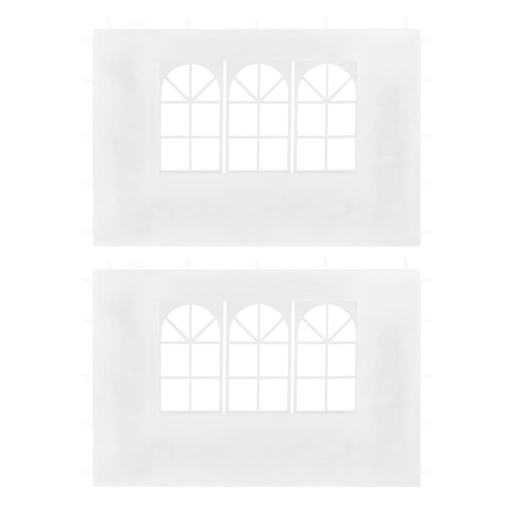 vidaXL Boční stěny k party stanu 2 ks s oknem bílé