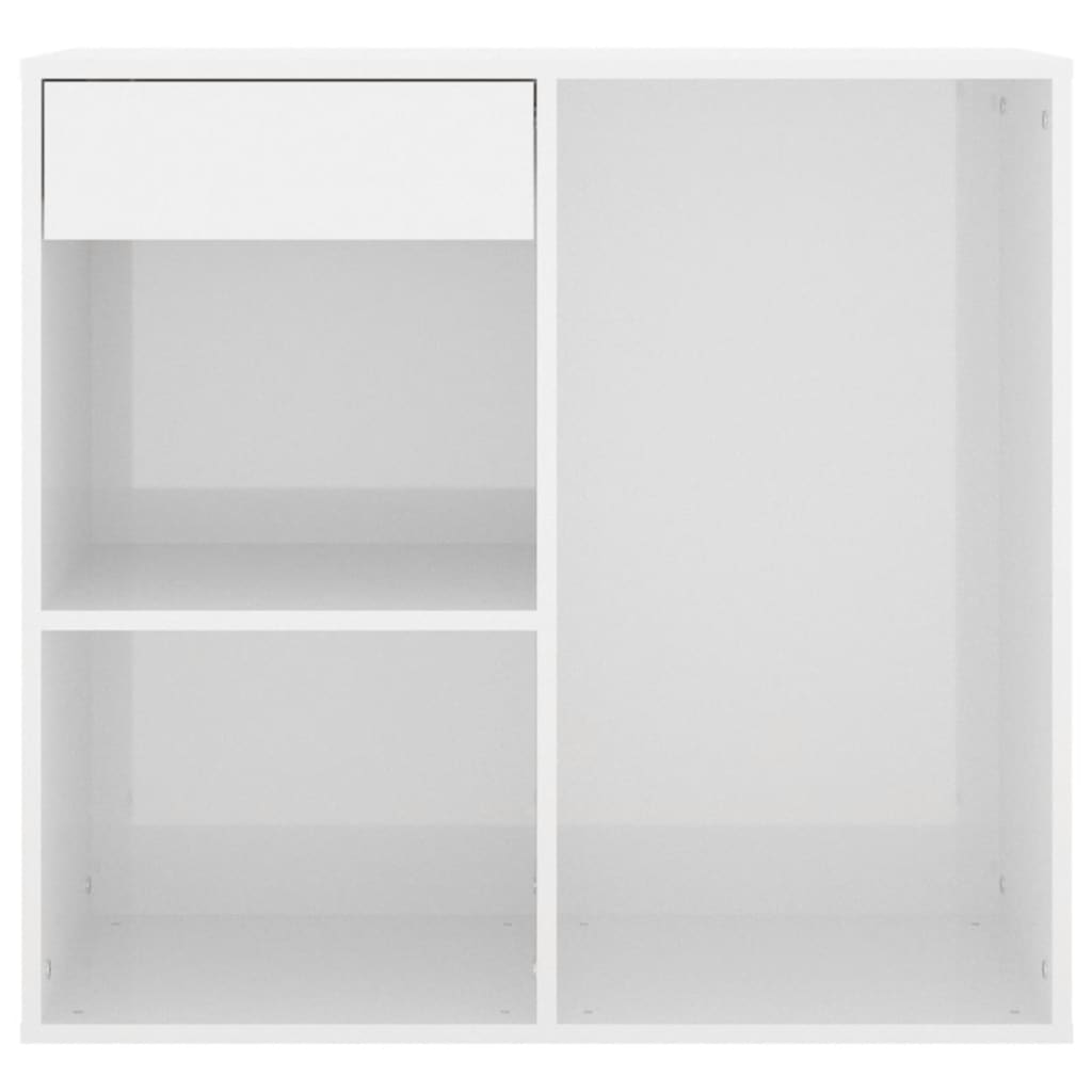vidaXL Kosmetická skříňka lesklá bílá 80 x 40 x 75 cm kompozitní dřevo