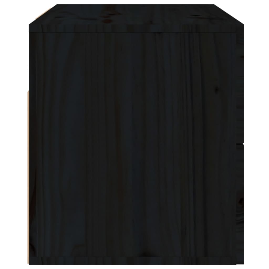 vidaXL Nástěnný noční stolek černý 50x36x40 cm