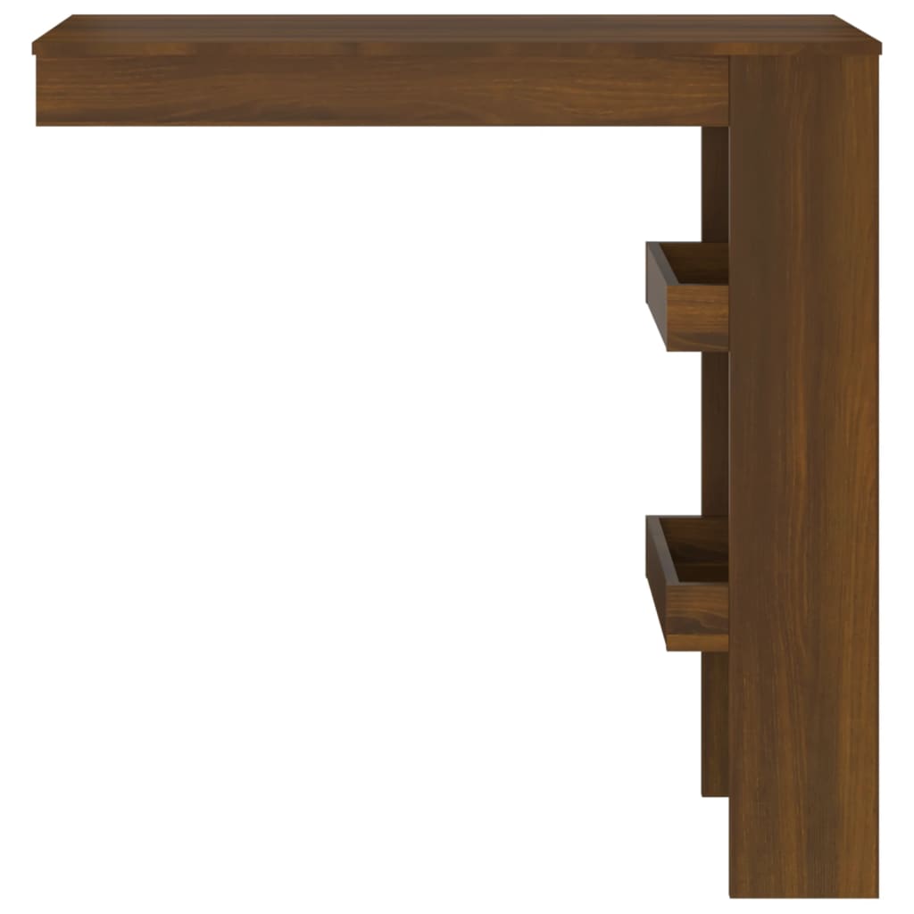 vidaXL Nástěnný barový stolek hnědý dub 102 x 45 x 103,5 cm kompozit