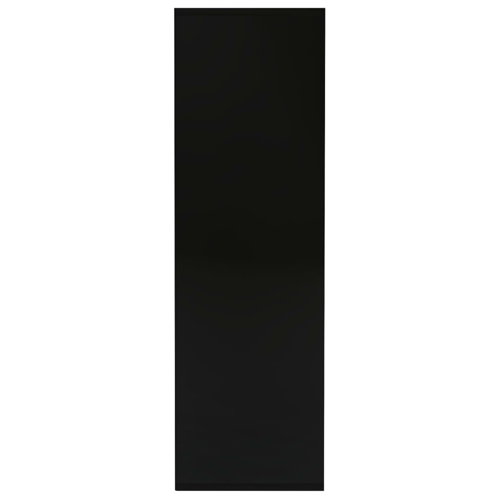 vidaXL Knihovna černá 98 x 30 x 98 cm dřevotříska