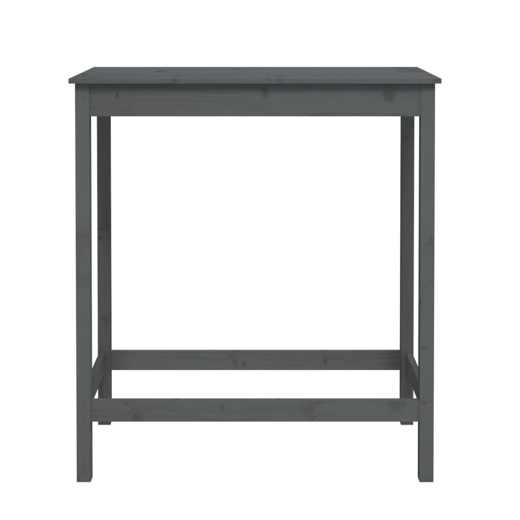 vidaXL Barový stolek šedý 100 x 50 x 110 cm masivní borové dřevo