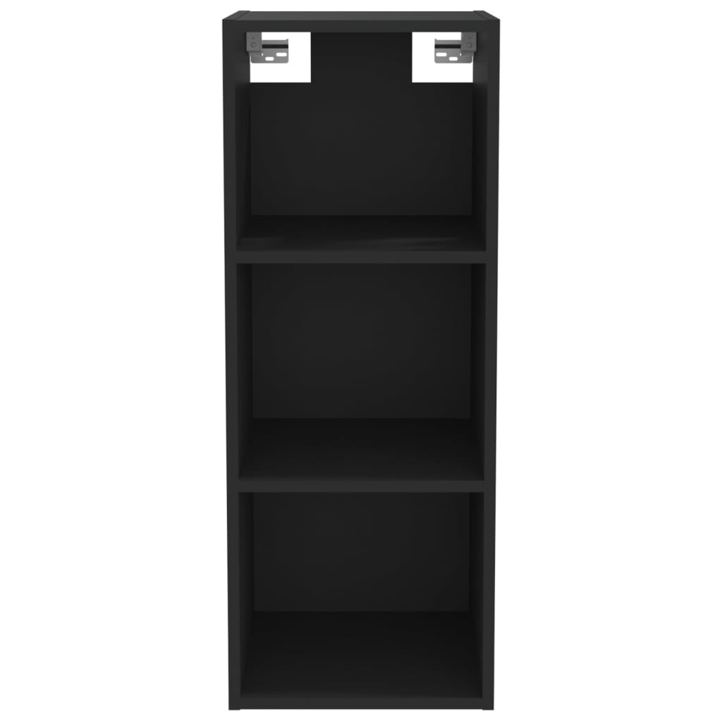 vidaXL Nástěnná skříňka černá 34,5 x 32,5 x 90 cm kompozitní dřevo