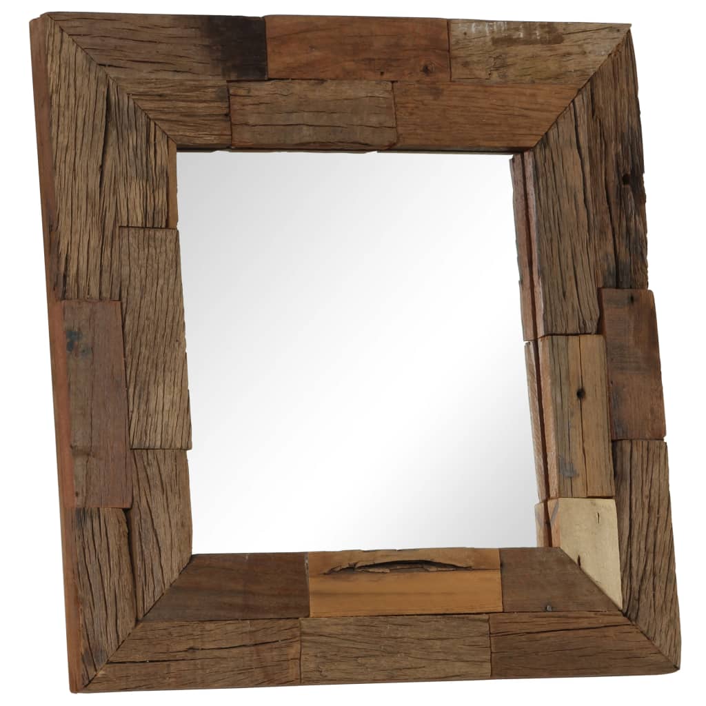 vidaXL Zrcadlo masivní recyklované dřevo 50 x 50 cm