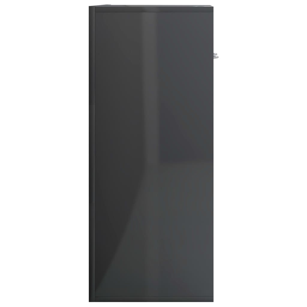 vidaXL Příborník šedý s vysokým leskem 60 x 30 x 75 cm dřevotříska