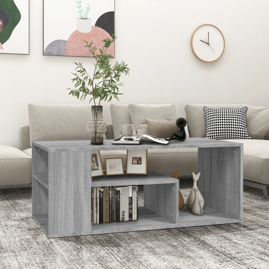 vidaXL Konferenční stolek šedý sonoma 100x50x40 cm kompozitní dřevo