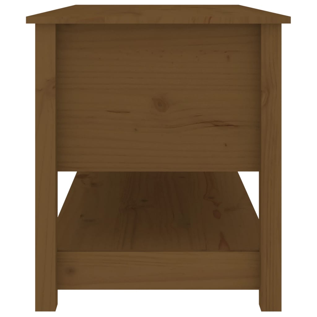 vidaXL Konferenční stolek medově hnědý 102x49x55 cm masivní borovice