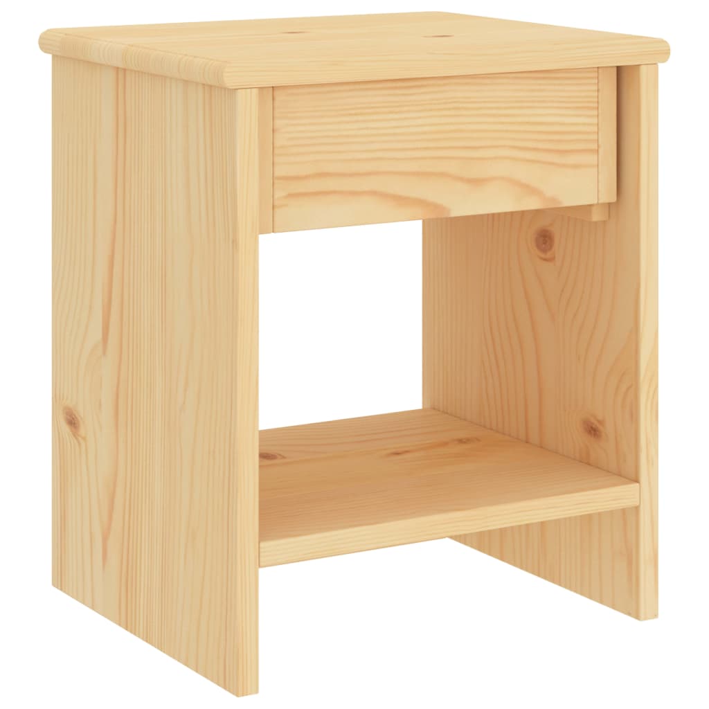 vidaXL Noční stolek světlé dřevo 35 x 30 x 40 cm masivní borové dřevo