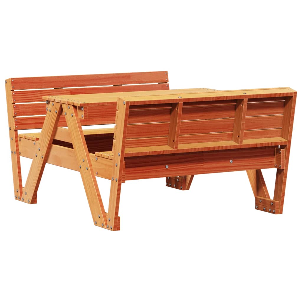 vidaXL Piknikový stůl pro děti voskově hnědý 88 x 122 x 58 cm borovice