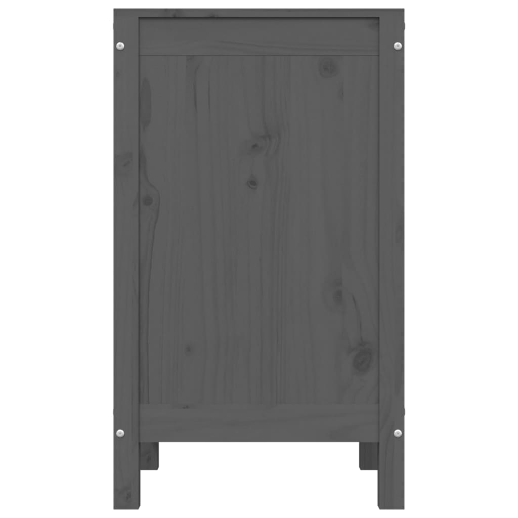 vidaXL Box na prádlo šedý 44 x 44 x 76 cm masivní borové dřevo