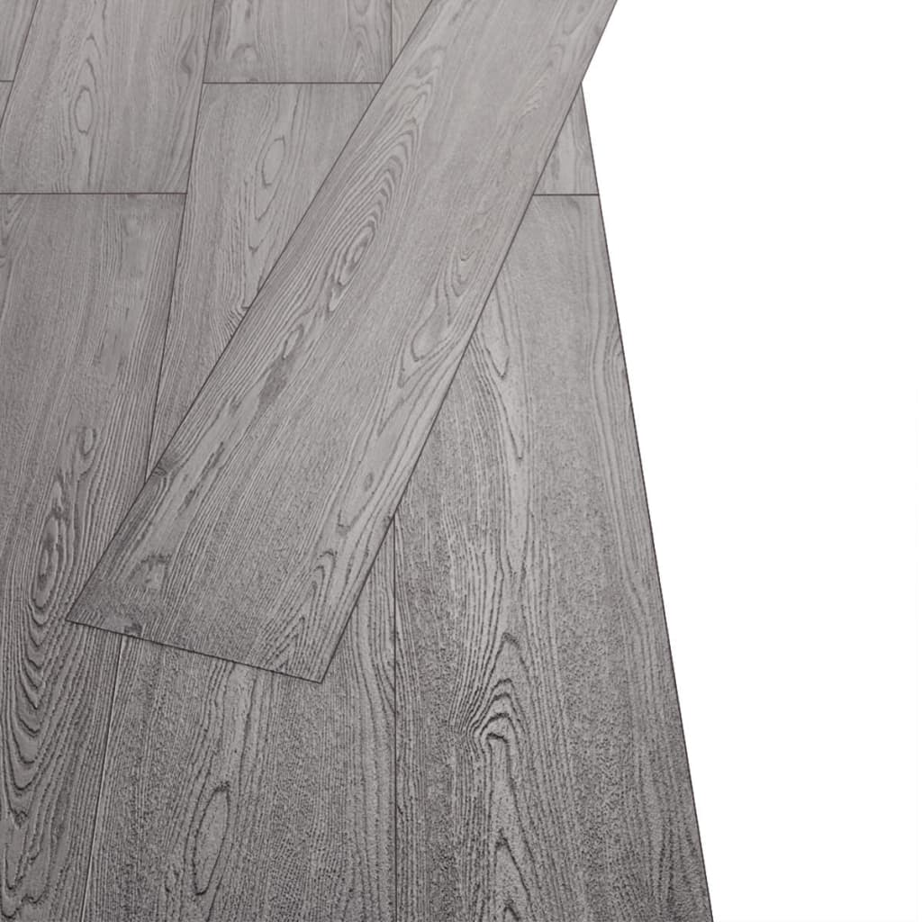 vidaXL Nesamolepicí PVC podlahová prkna 5,26 m² 2 mm tmavě šedá