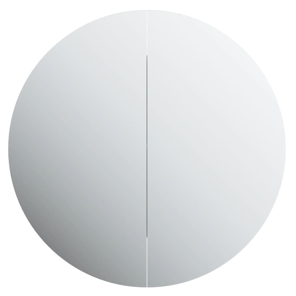 vidaXL Koupelnová skříňka s kulatým zrcadlem a LED bílá 54x54x17,5 cm