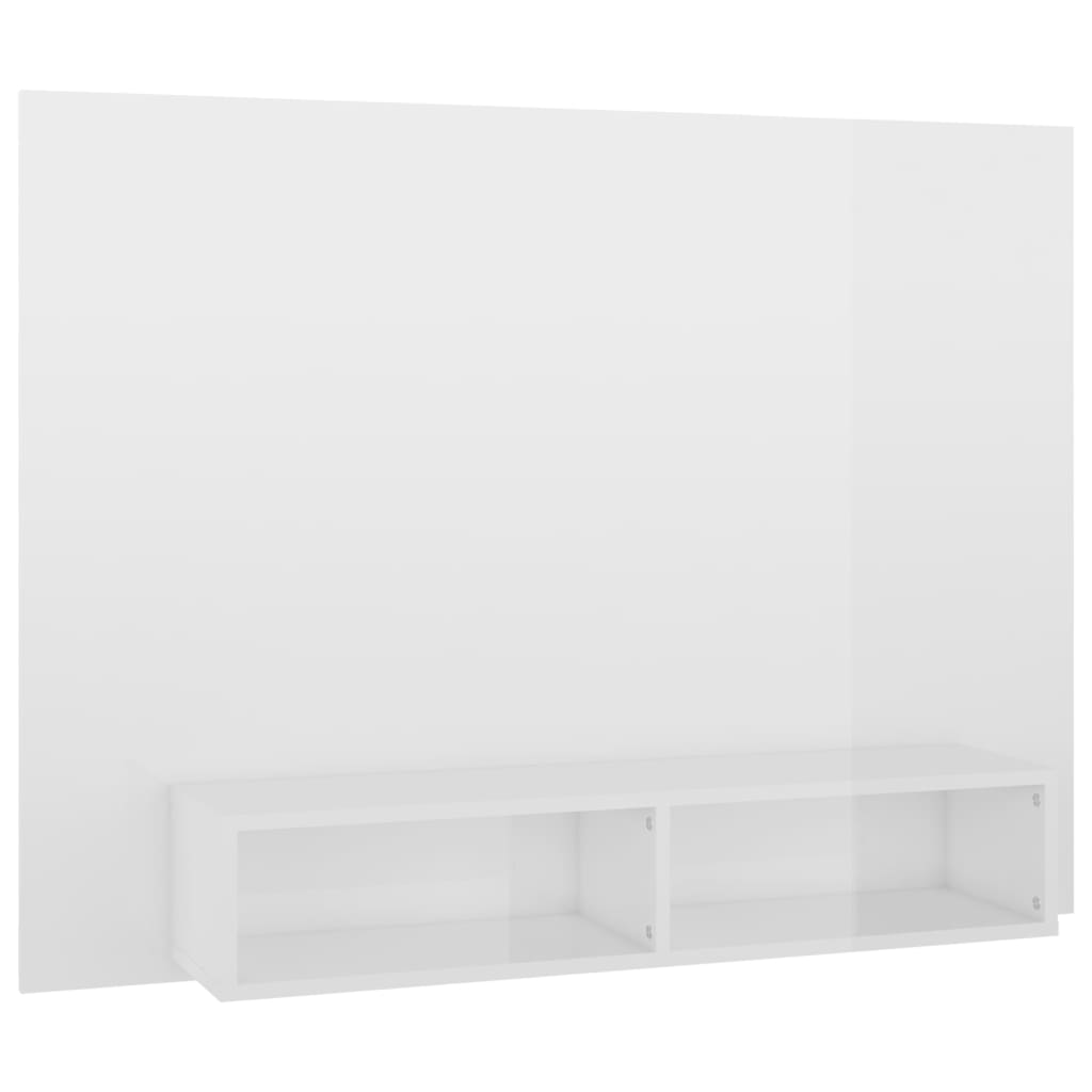vidaXL Nástěnná TV skříňka bílá vysoký lesk 120x23,5x90 cm dřevotříska