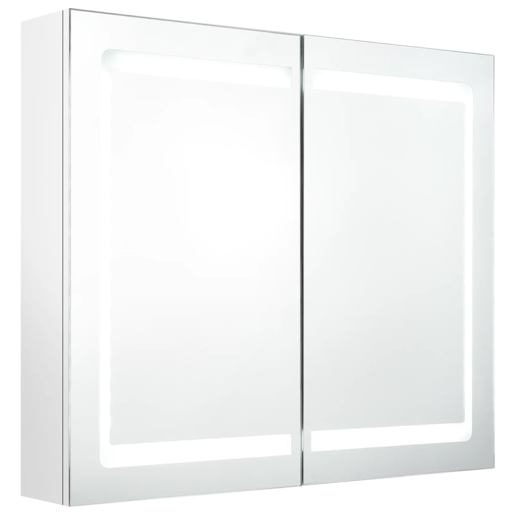 vidaXL LED koupelnová skříňka se zrcadlem zářivě bílá 80 x 12 x 68 cm