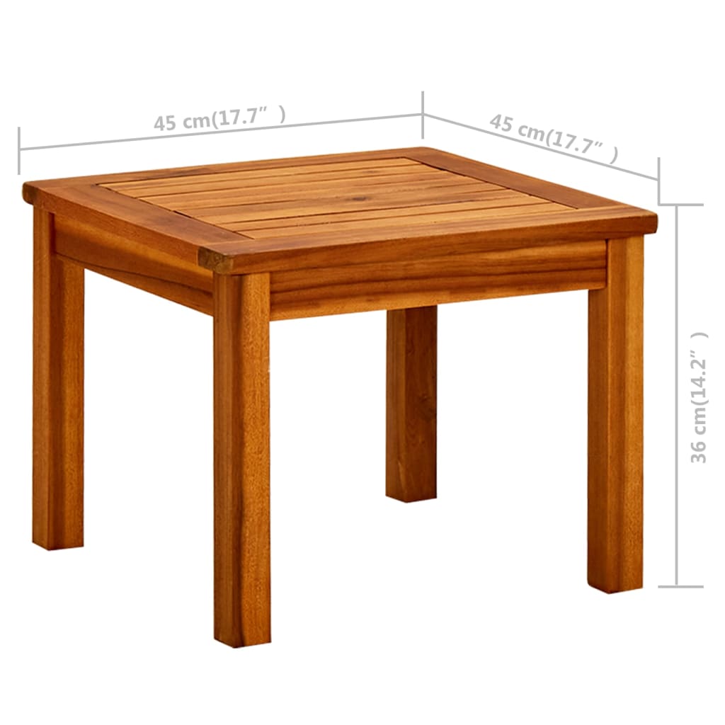 vidaXL Zahradní konferenční stolek 45 x 45 x 36 cm masivní akácie