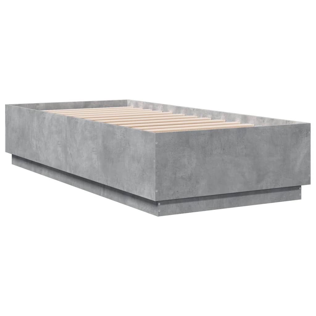 vidaXL Rám postele betonově šedý 100 x 200 cm kompozitní dřevo