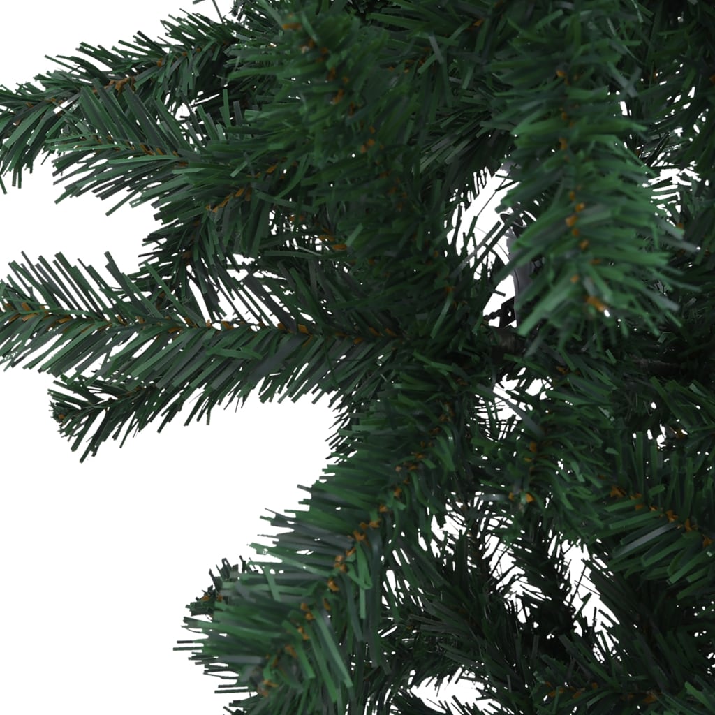 vidaXL Obrácený umělý vánoční stromek s LED osvětlením zelený 180 cm