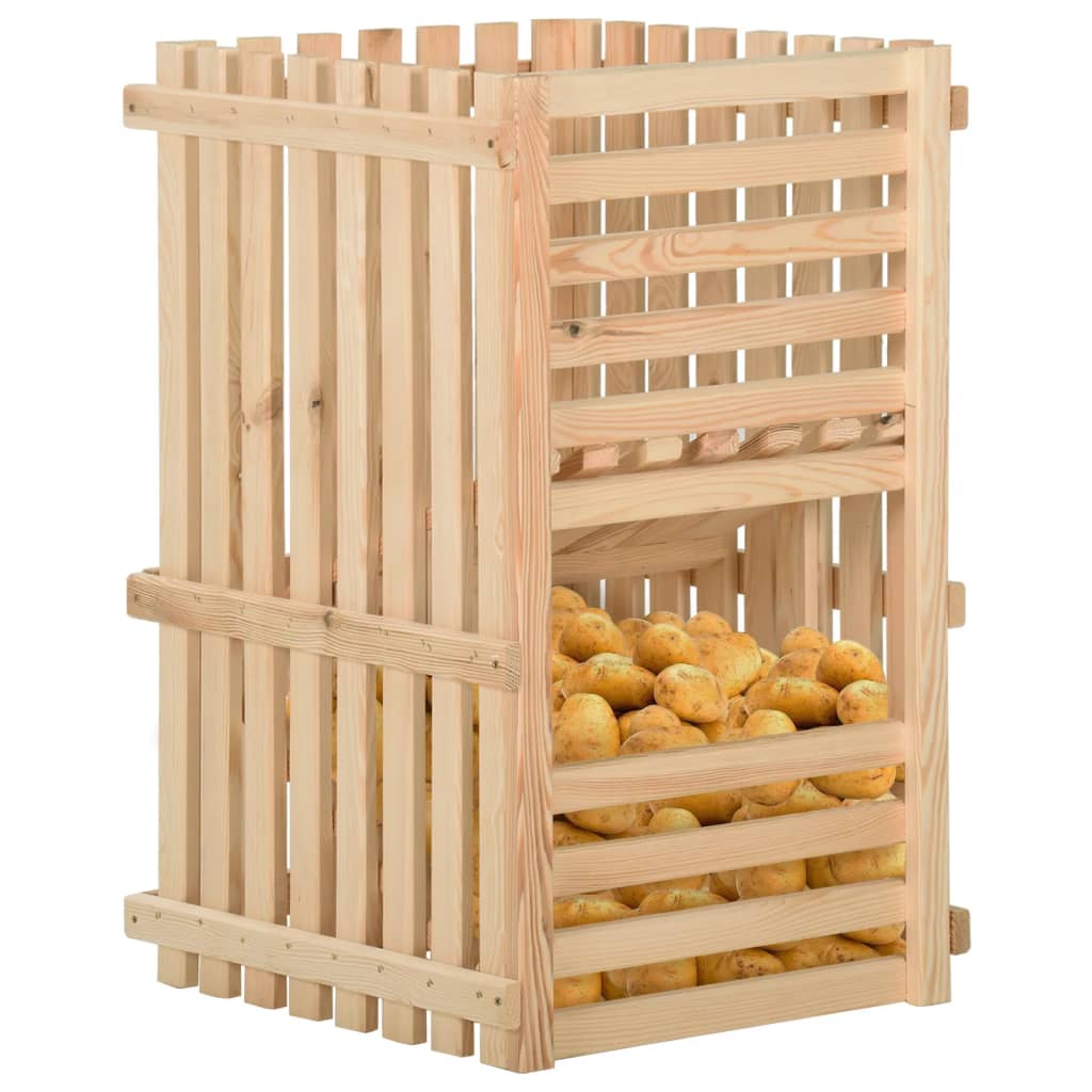 vidaXL Bedna na brambory 50 x 50 x 80 cm masivní borové dřevo