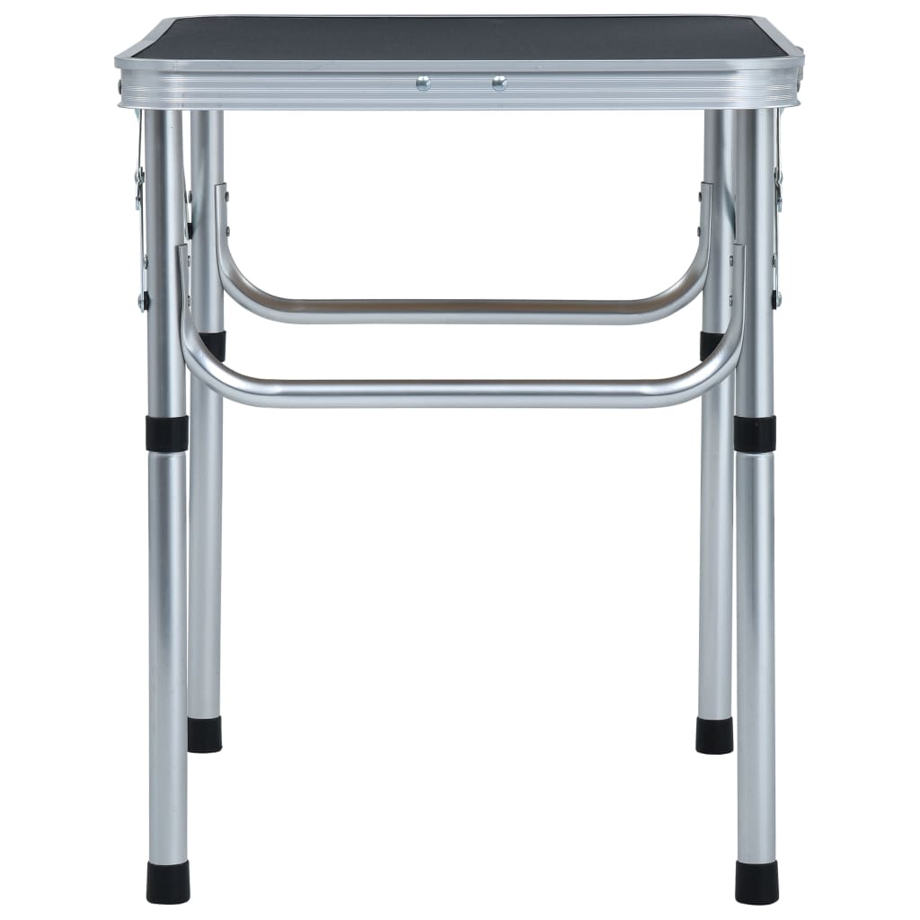vidaXL Skládací kempingový stůl šedý hliník 60 x 45 cm