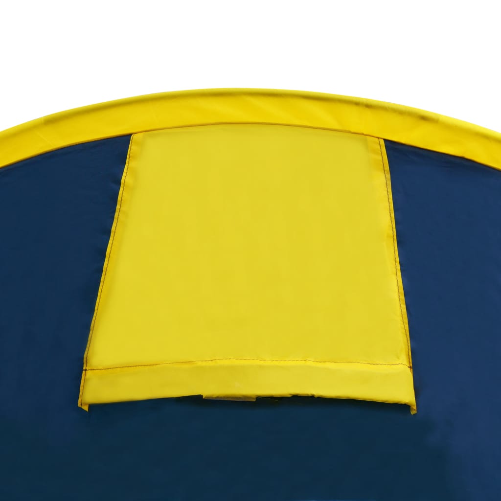 vidaXL Kempingový stan pro 4 osoby námořnicky modrý / žlutý