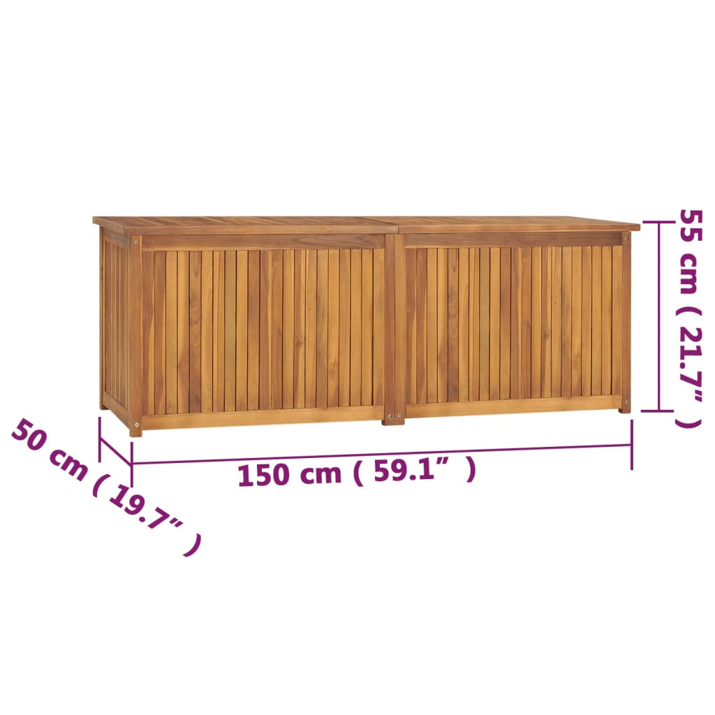 vidaXL Zahradní box 150 x 50 x 55 cm masivní teakové dřevo