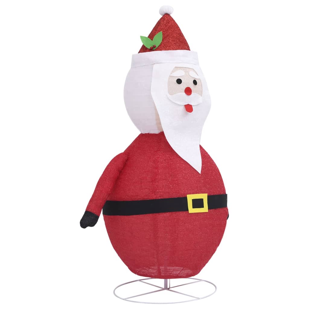 vidaXL Dekorativní vánoční Santa Claus s LED luxusní tkanina 120 cm