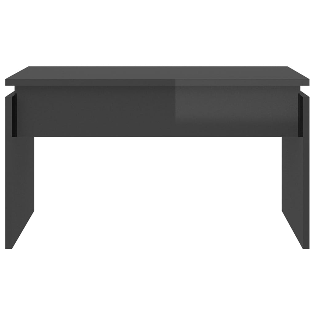vidaXL Konferenční stolek šedý vysoký lesk 68 x 50 x 38 cm dřevotříska