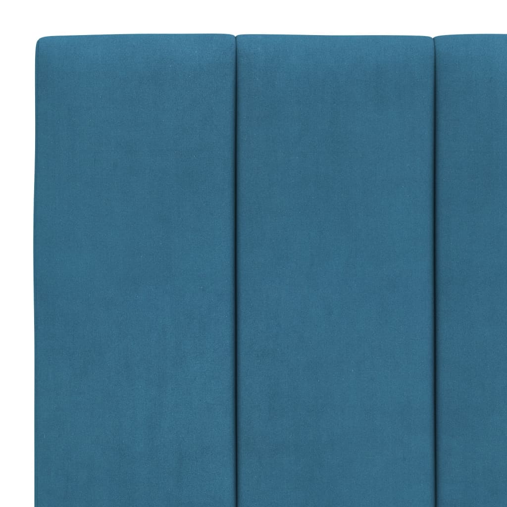vidaXL Rám postele s čelem modrý 80 x 200 cm samet