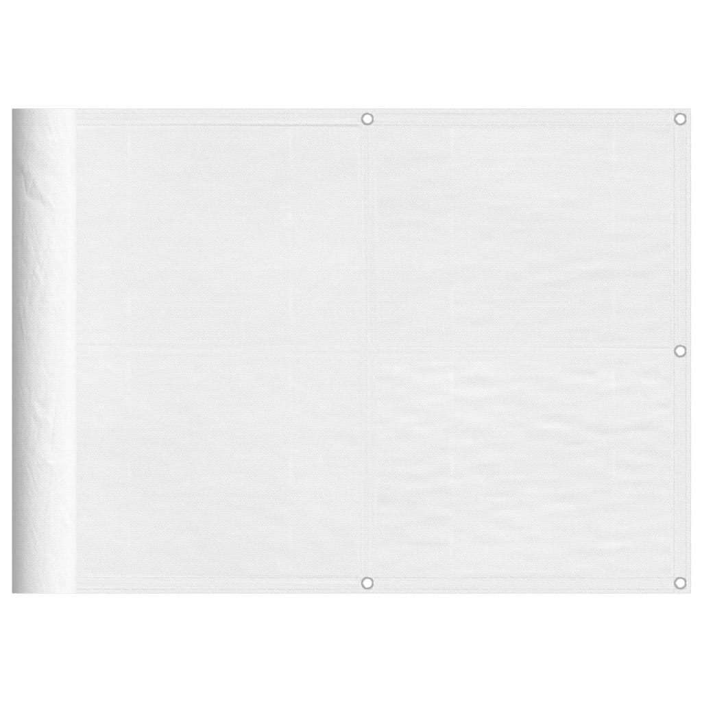 vidaXL Balkonová zástěna bílá 75 x 1 000 cm 100% polyester oxford