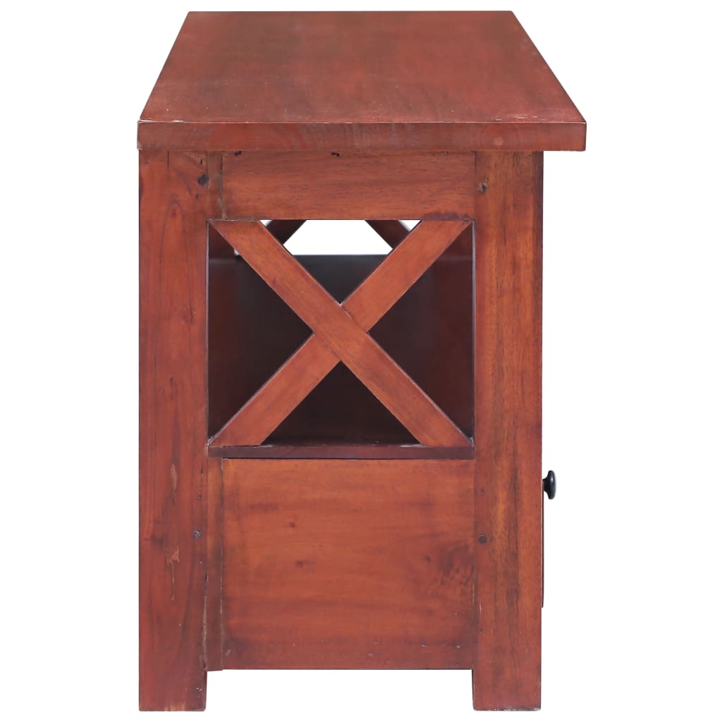 vidaXL TV stolek hnědý 120 x 30 x 40 cm masivní mahagonové dřevo