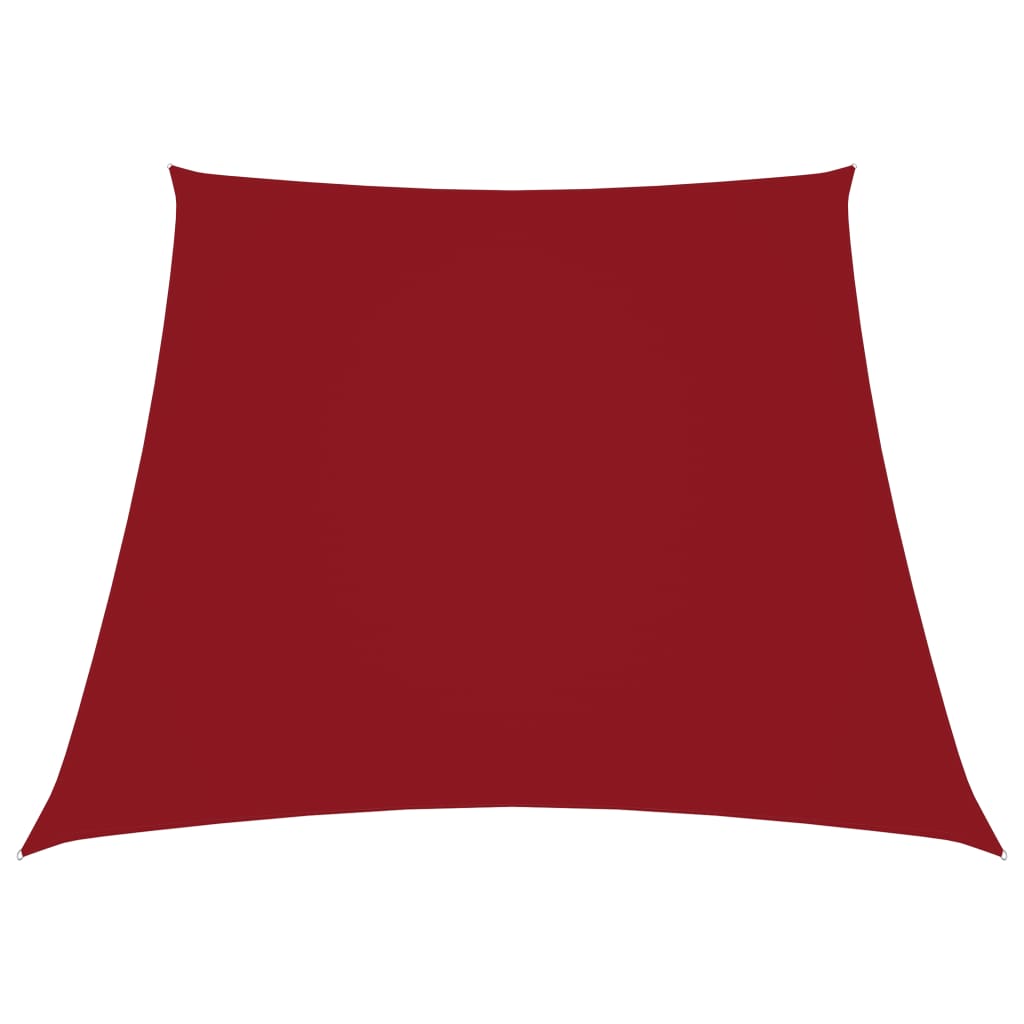 vidaXL Stínicí plachta oxfordská látka lichoběžník 2/4 x 3 m červená