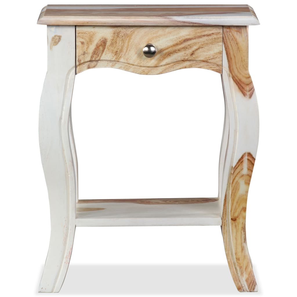 vidaXL Noční stolek, masivní sheeshamové dřevo, 40x30x50 cm