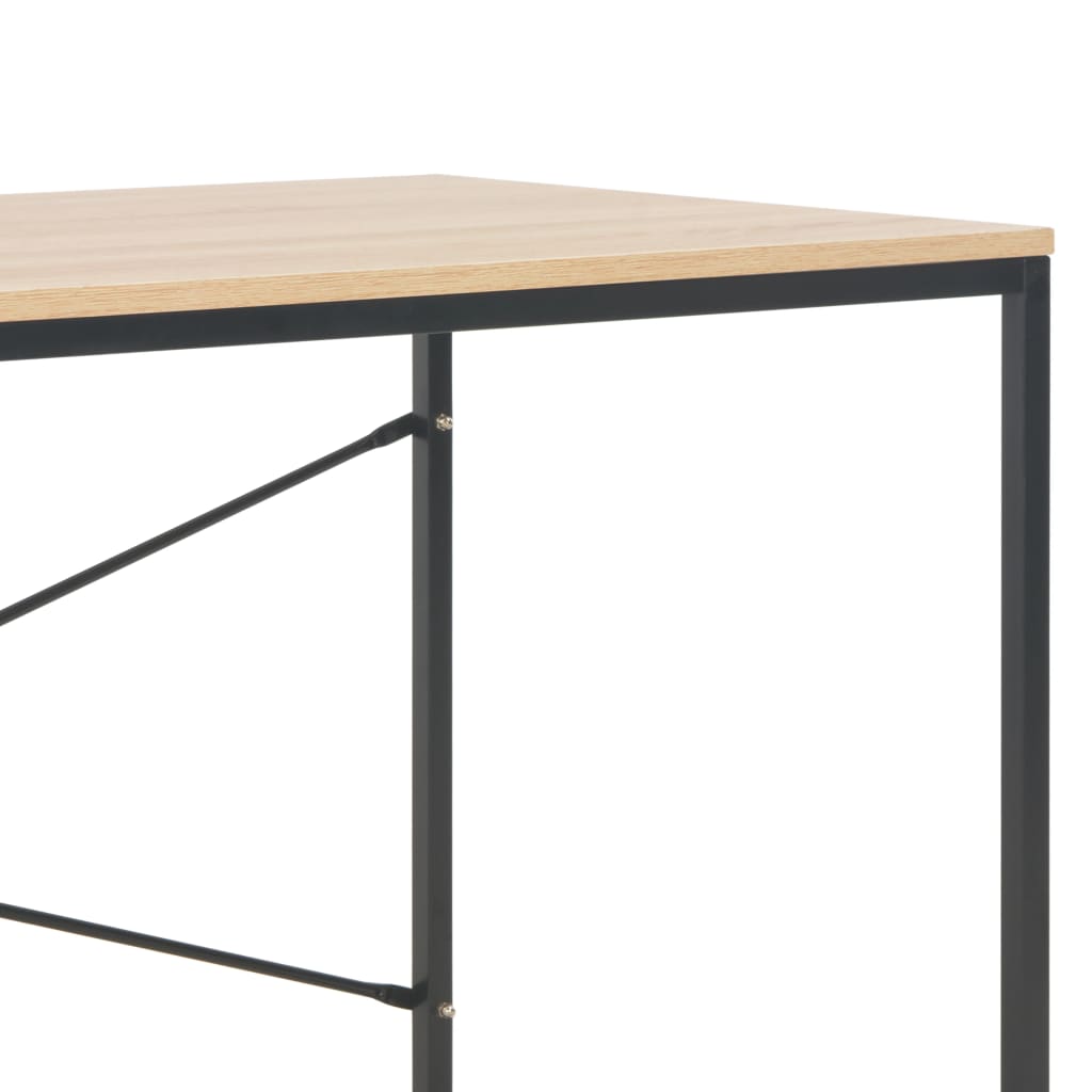 vidaXL PC stůl černý a dubový odstín 120 x 60 x 70 cm