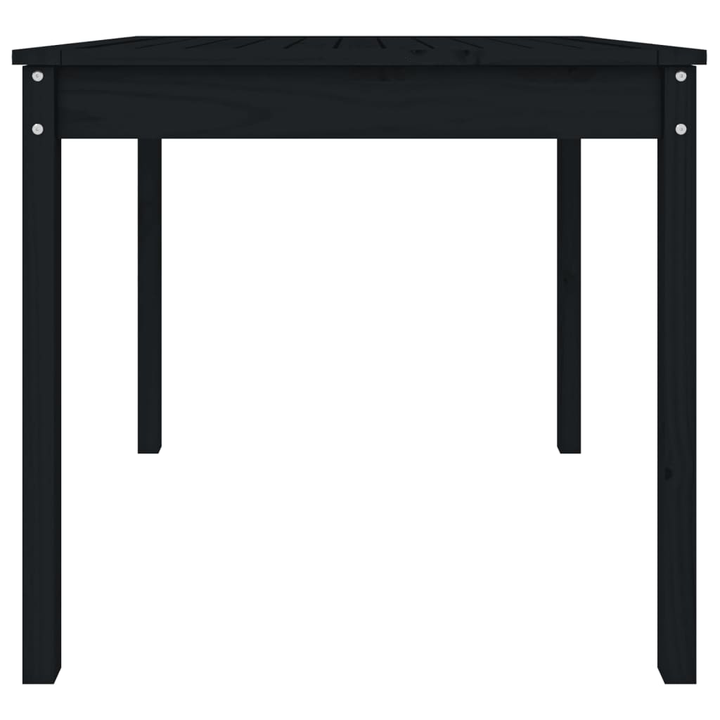 vidaXL Zahradní stůl černý 82,5 x 82,5 x 76 cm masivní borové dřevo
