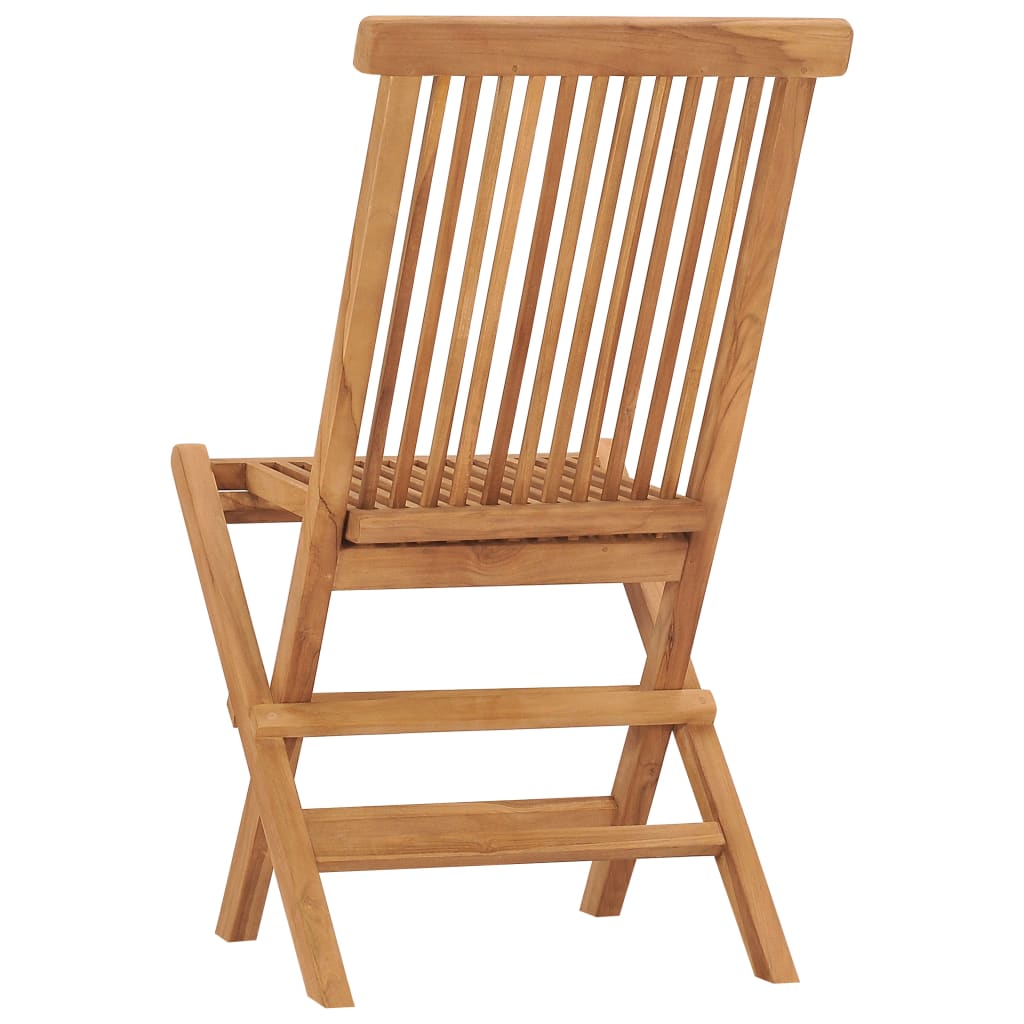 vidaXL Skládací zahradní židle 4 ks masivní teakové dřevo