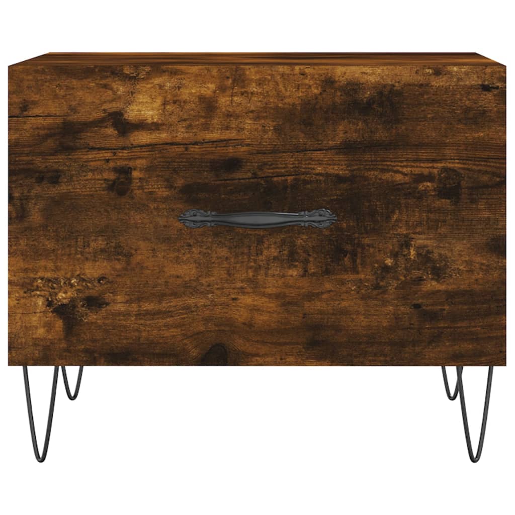 vidaXL Konferenční stolek kouřový dub 50x50x40 cm kompozitní dřevo